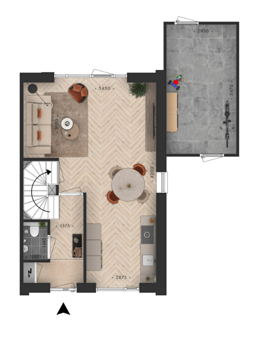 Hofwoning hoek BG