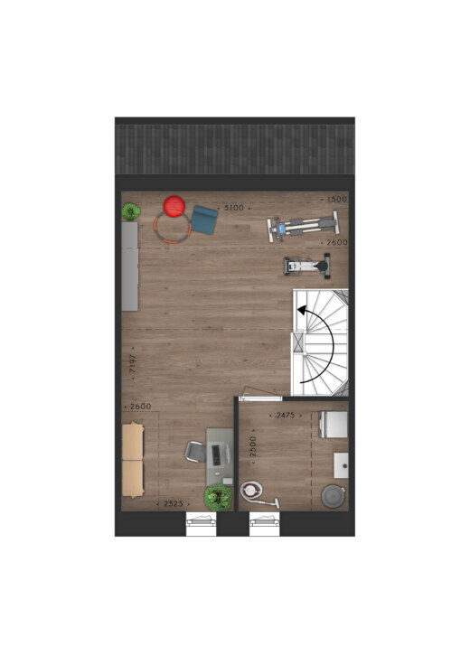 Stoom Hofwoning tussen 2e verdieping