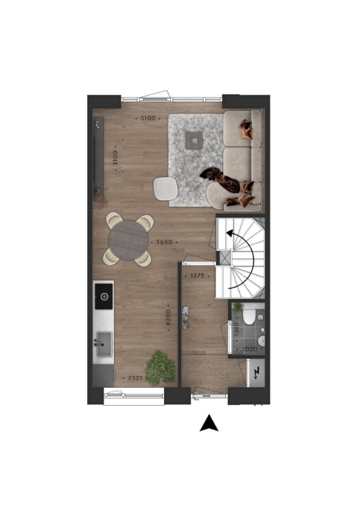 Hofwoning tussen BG